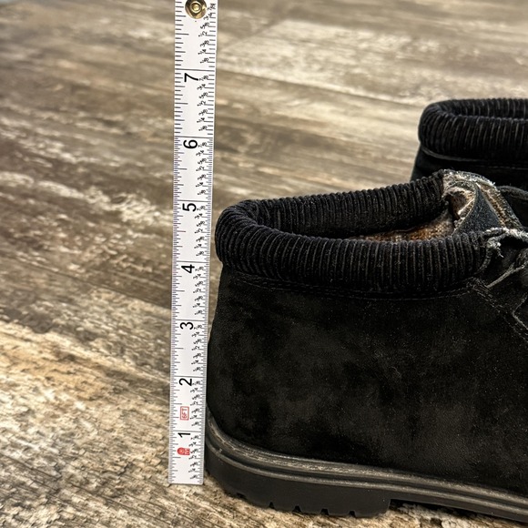 Amanda Scott Black Suede Lace Up Chukka Shoes Womens Size 9 Work Casual Comfy - Picture 7 of 9